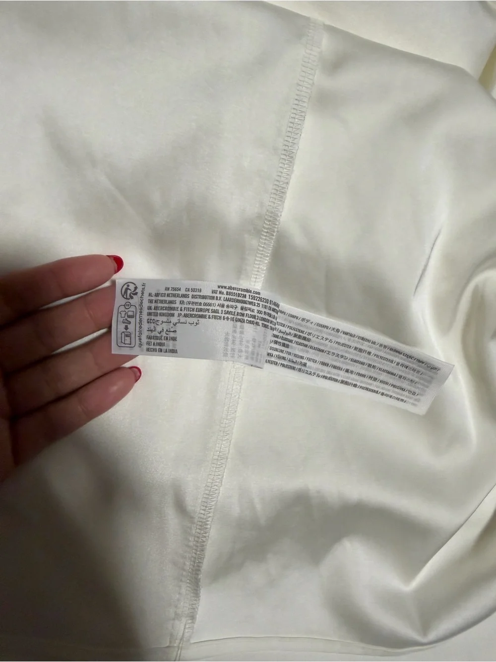 Abercrombie & Fitch White Satin Effect Dress